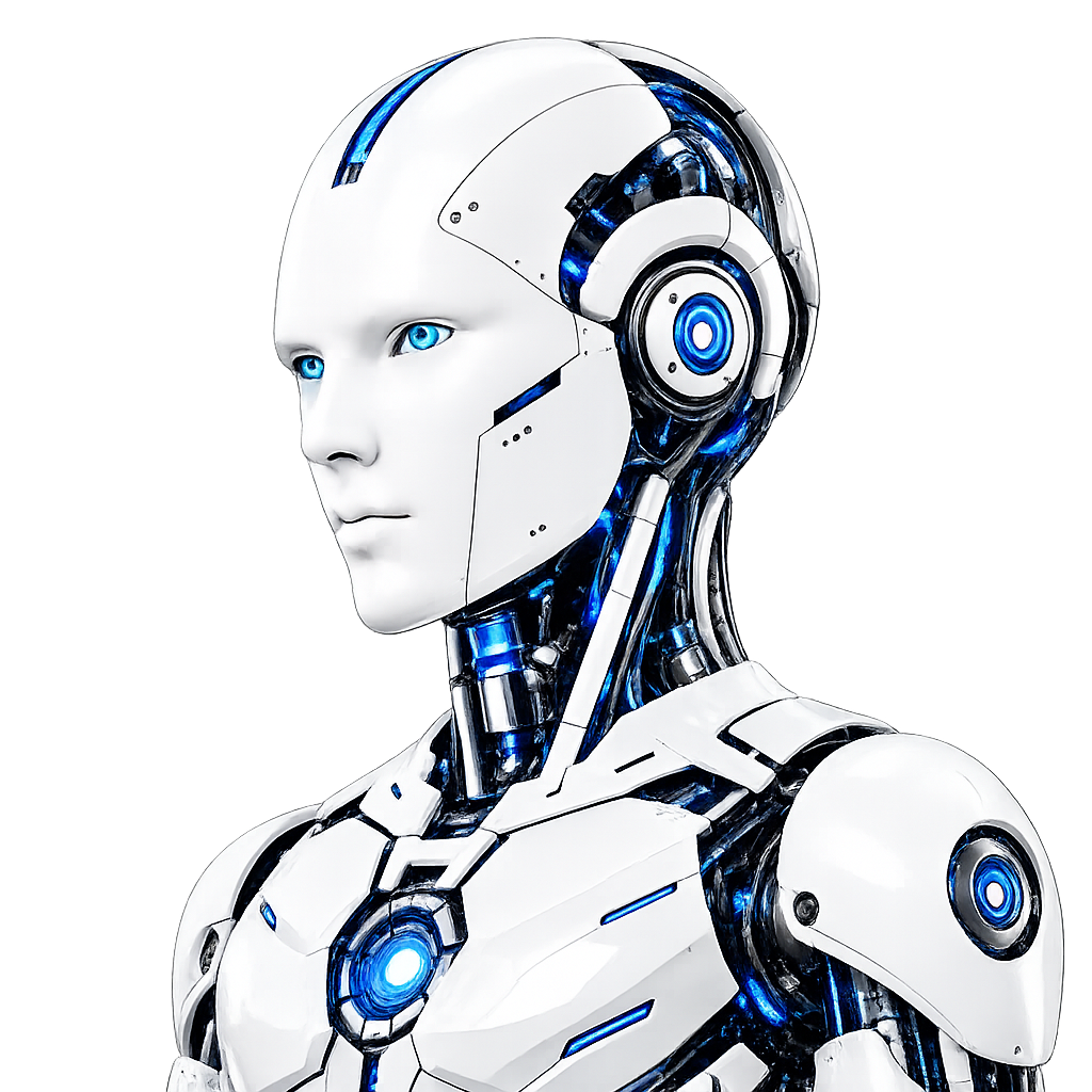 Abstract artificial intelligence head with electronic circuits